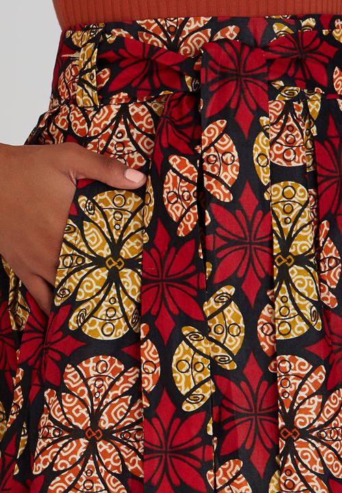 Khanya by Pengelly - Ankara Wax Print Maxi Skirt Multi-colour