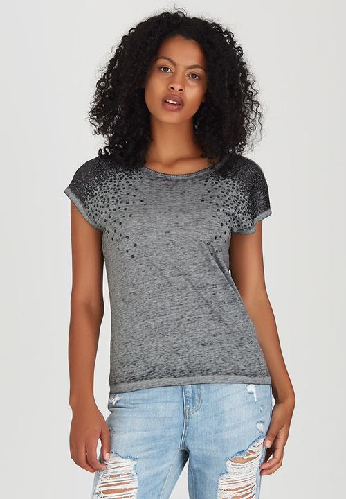 ONLY - Eagle Sequins Detail Tee Grey