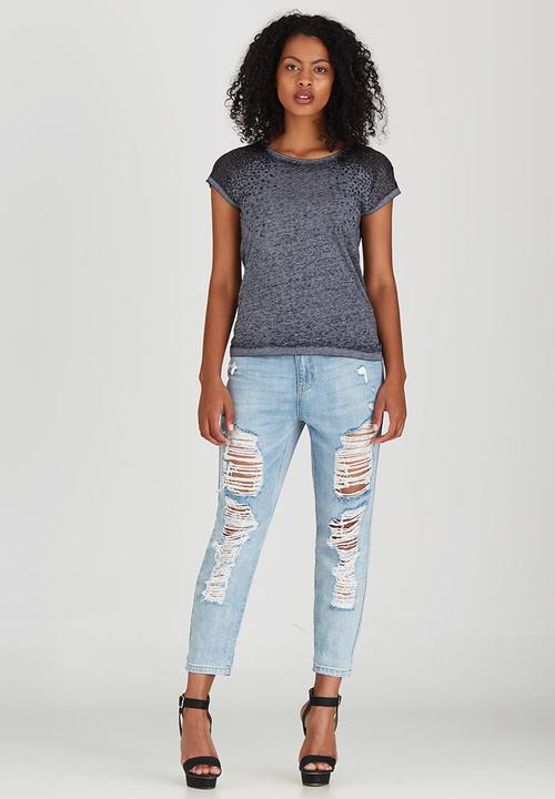 ONLY - Eagle Sequins Detail Tee Navy
