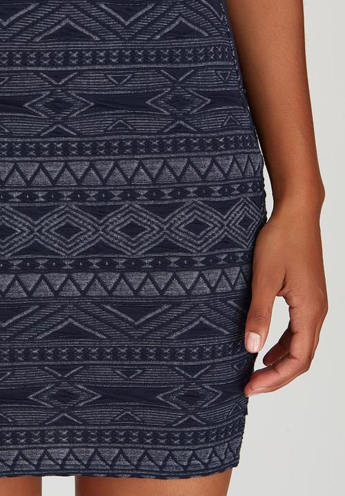 ONLY - New Vigga Textured Pencil Skirt Navy