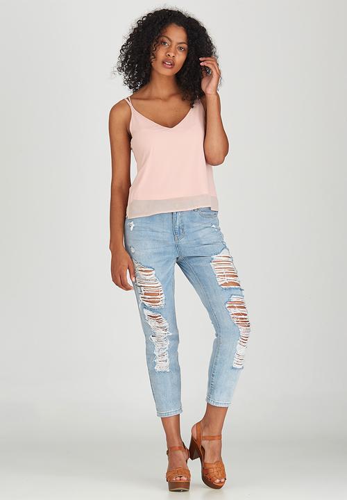 c(inch) - Cami with Strap Detail Pale Pink