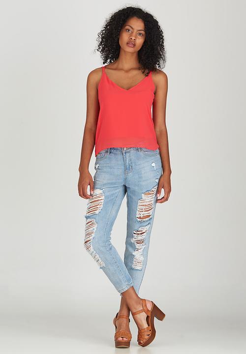 c(inch) - Cami with Strap Detail Coral