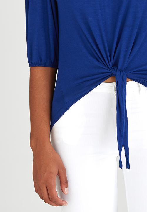 c(inch) - Tie Front Top Navy