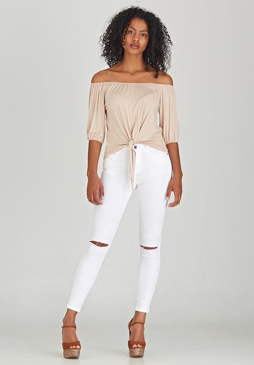 c(inch) - Tie Front Top Neutral