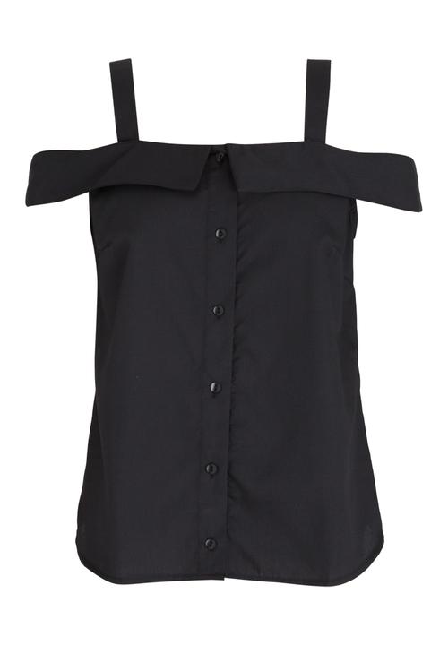 c(inch) - Cold Shoulder Shirt Black