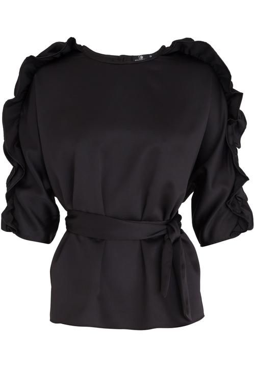 STYLE REPUBLIC - Frill Detail Blouse Black