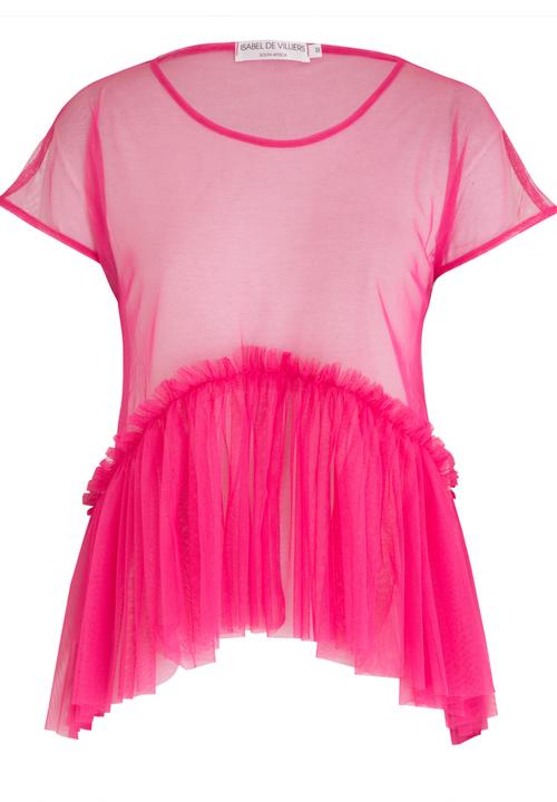 Isabel de Villiers - Tulle Frill Top Pale Pink