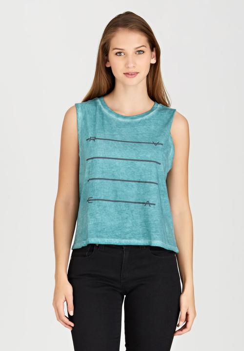 RVCA - Strike Through Tank Light Green