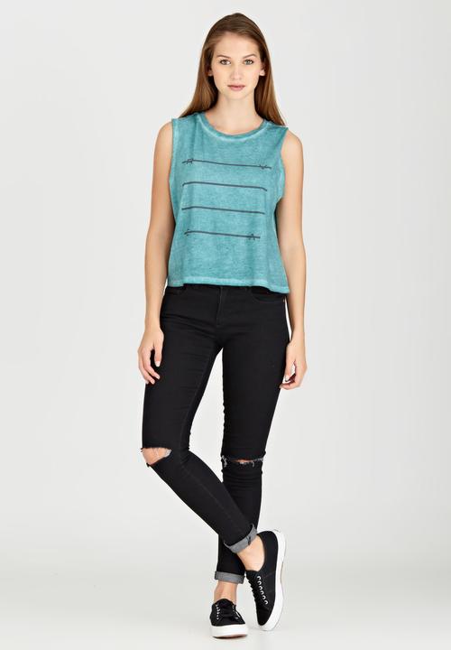 RVCA - Strike Through Tank Light Green