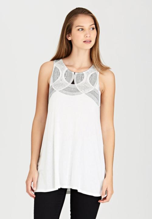 RVCA - Neck Lace Tank Off White