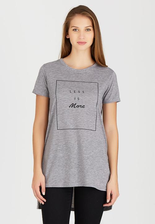c(inch) - High-low T-shirt Pale Grey