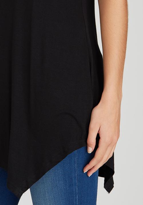 STYLE REPUBLIC - Cold Shoulder Tunic Black