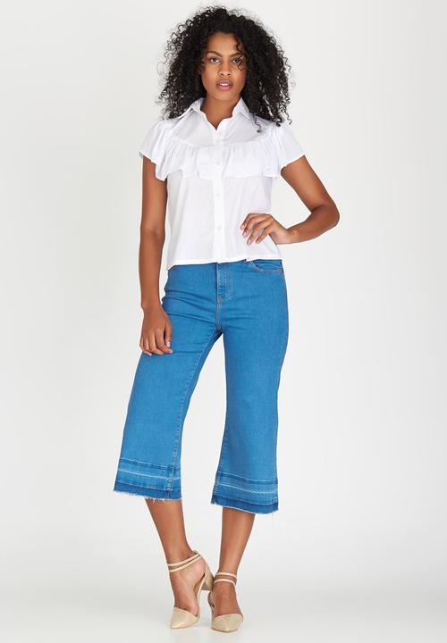 STYLE REPUBLIC - Frill Shirt White
