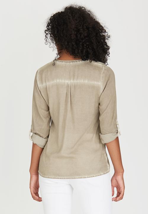 G Couture - Top with Lurex Rhinestone Detail Stone