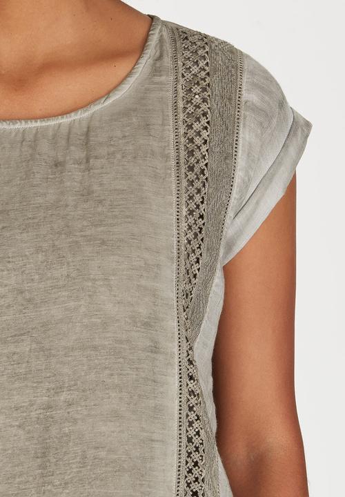 G Couture - Border Crochet Tunic Grey