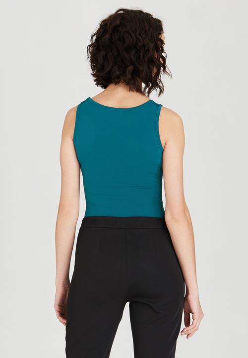 STYLE REPUBLIC - Square Neck Bodysuit Blue