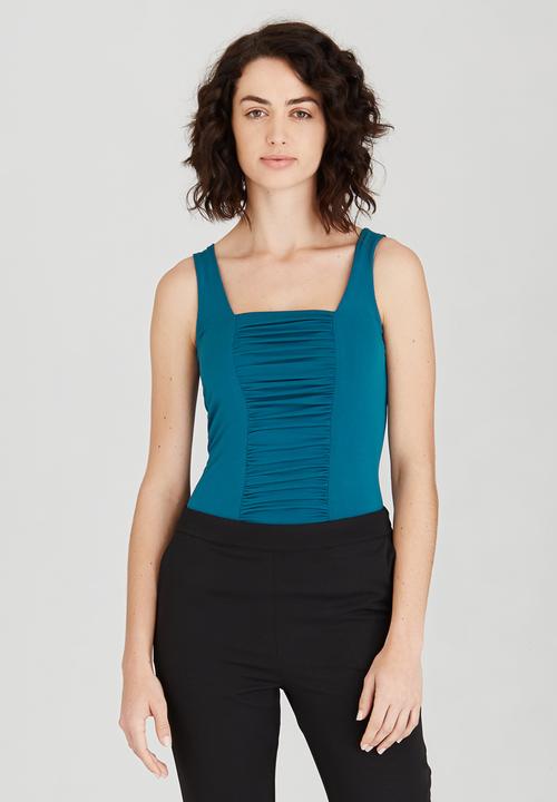 STYLE REPUBLIC - Square Neck Bodysuit Blue