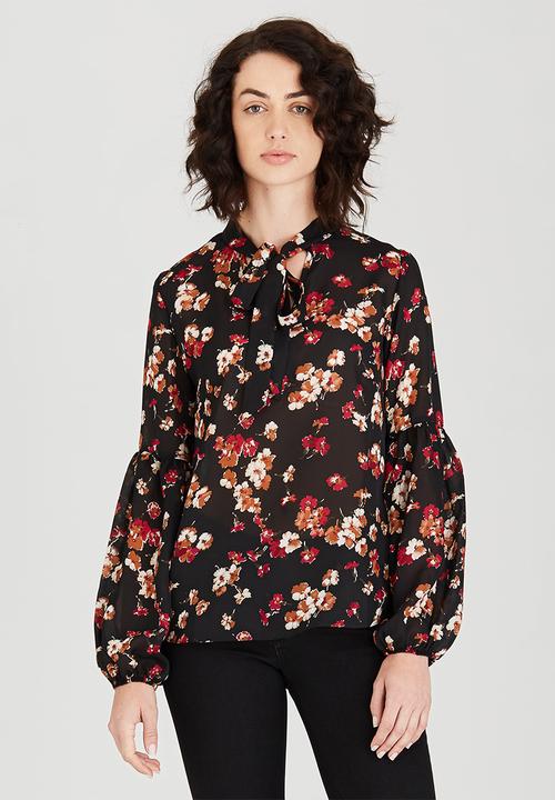 STYLE REPUBLIC - Kitty Bow Blouse Multi-colour