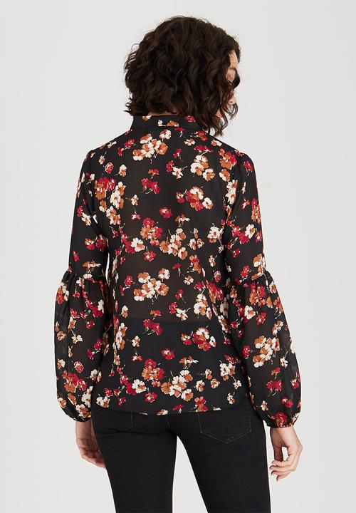 STYLE REPUBLIC - Kitty Bow Blouse Multi-colour