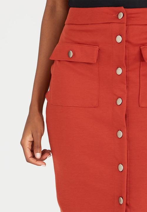 STYLE REPUBLIC - Utility Midi Skirt Mid Brown