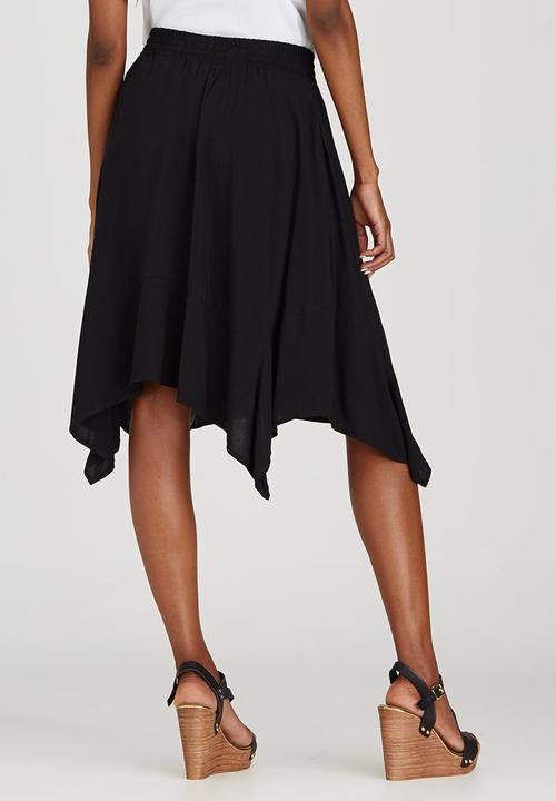 edit - Handkerchief Hem Skirt Black