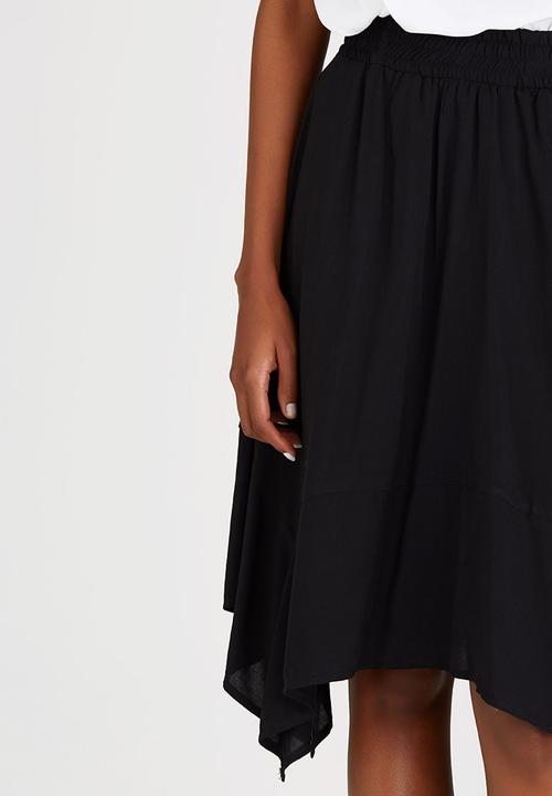edit - Handkerchief Hem Skirt Black