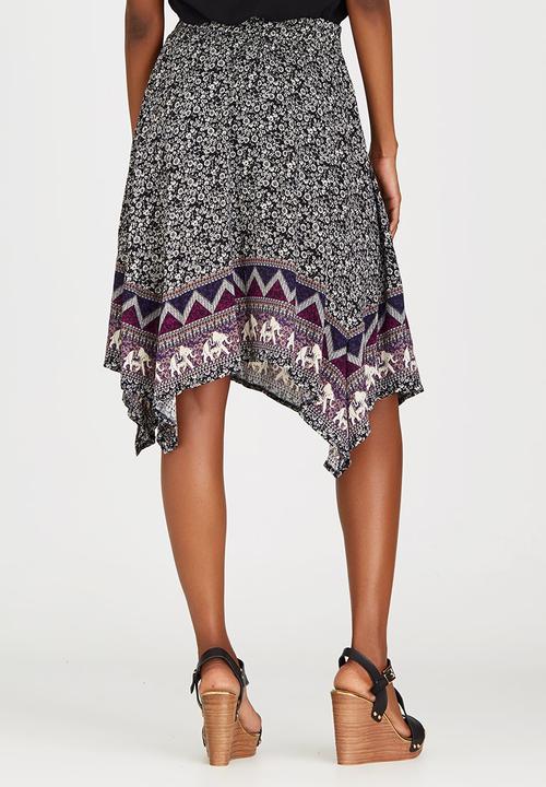 edit - Handkerchief Hem Skirt Multi-colour