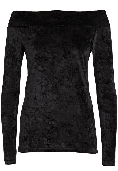 Slick - Velveteen Sharon Off Shoulder Top Black