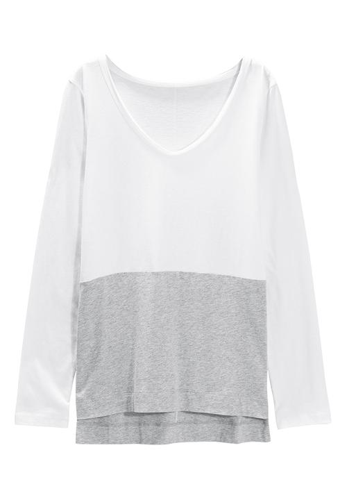 Next - V-Neck Modal Blend Long Sleeve Top White