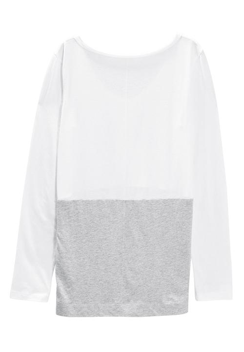 Next - V-Neck Modal Blend Long Sleeve Top White