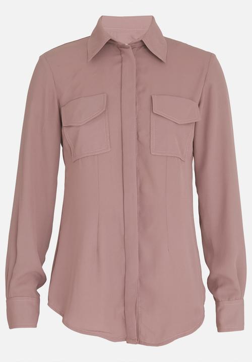 Thebe Magugu - Long Sleeve Pocket Detail Shirt Pale Pink