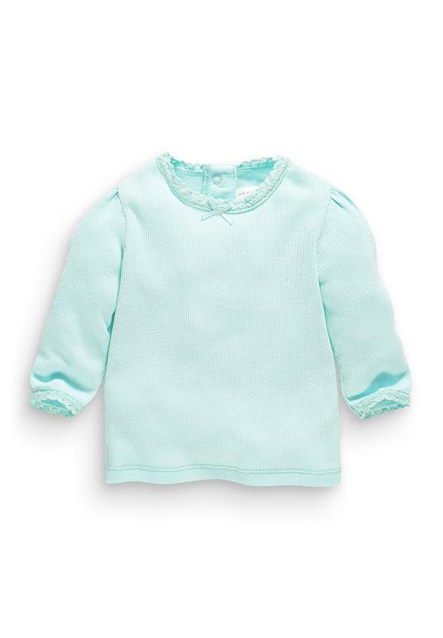 Next - Ribbed T-shirt Turquoise