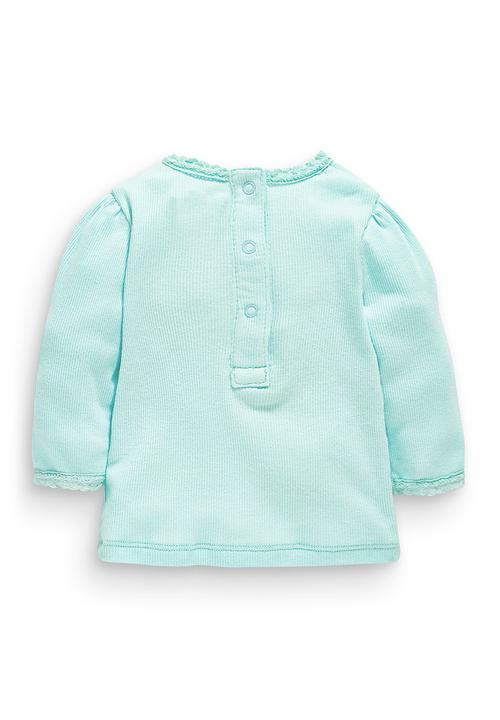 Next - Ribbed T-shirt Turquoise