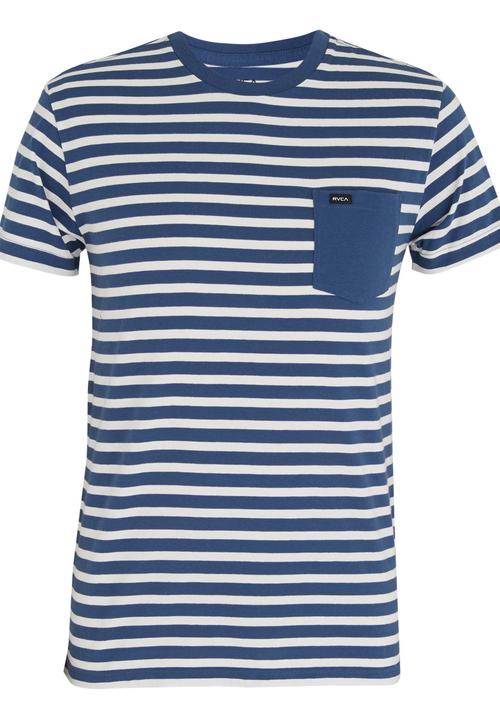 RVCA - Mana Rib-knit Crew neck T-Shirt Navy