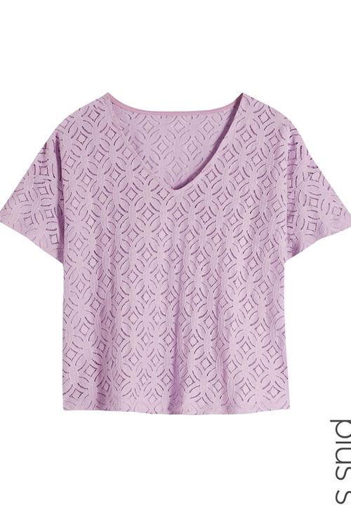 Next - Lace T-shirt Pale Purple Pale Purple