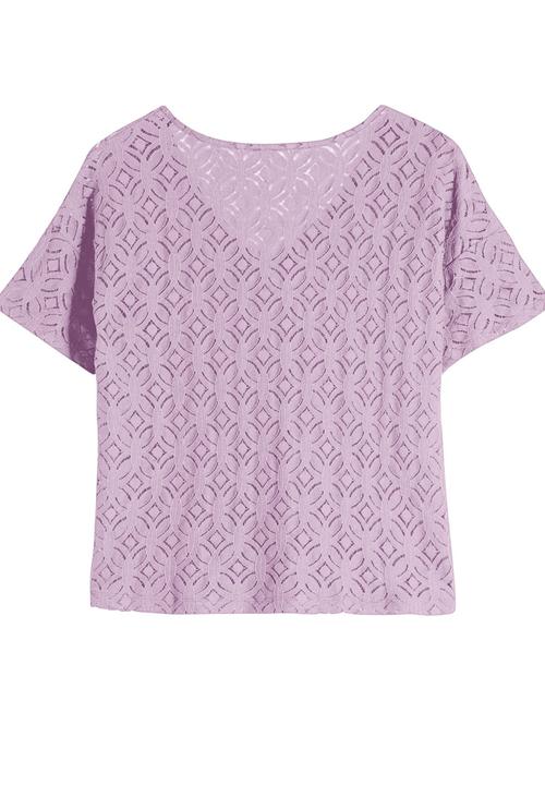 Next - Lace T-shirt Pale Purple Pale Purple