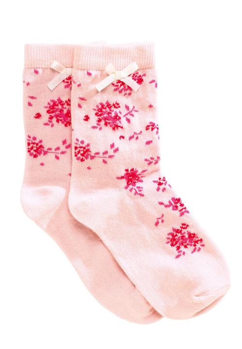 Next - Pink floral socks Mid Pink