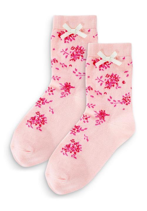 Next - Pink floral socks Mid Pink