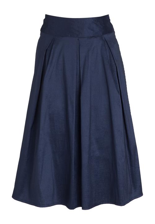 edit - High Waisted Fit and Flare Skirt Navy