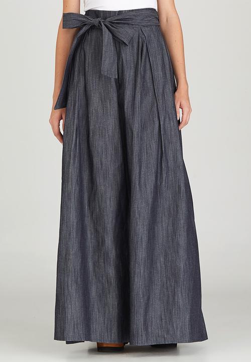 Pengelly - Denim Maxi Skirt Black