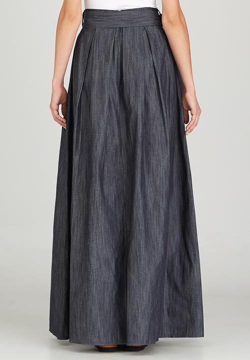 Pengelly - Denim Maxi Skirt Black
