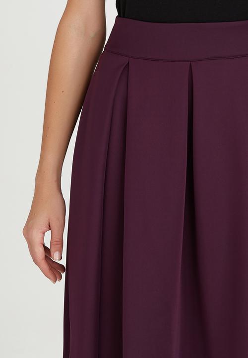 edit - Fit and Flare Skirt Dark Purple