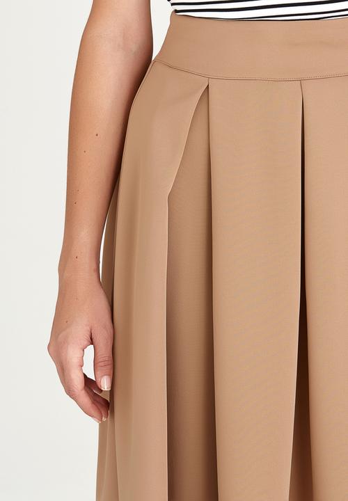 edit - Fit and Flare Skirt Stone/Beige