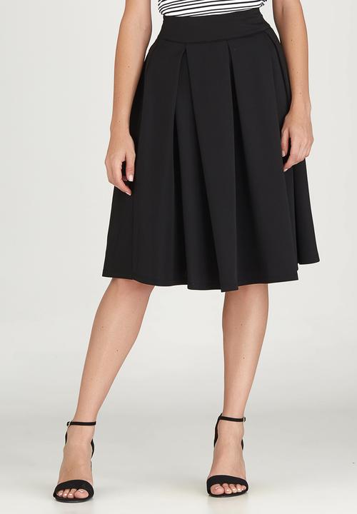 edit - Fit and Flare Skirt Black