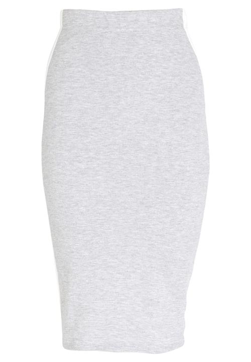 c(inch) - Colour Block Midi Skirt Pale Grey