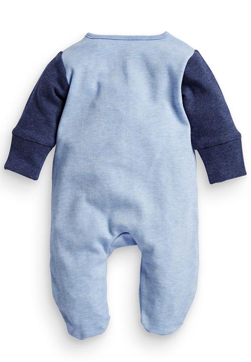 Next - Little Bro Sleepsuit Blue/White Blue and White