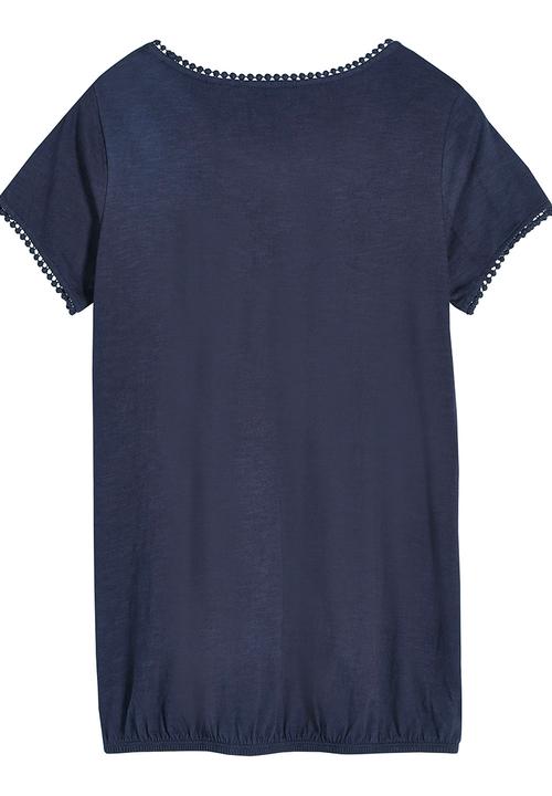 Next - Bubble-hem T-shirt Navy