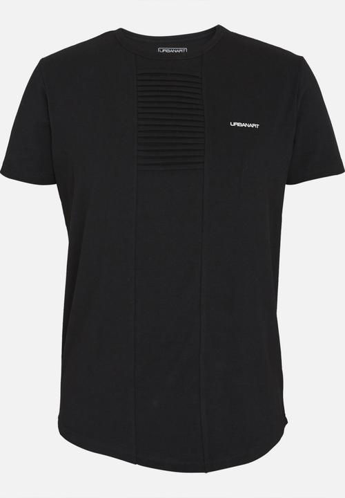 UrbanArt - Strip Crew Neck Top Black