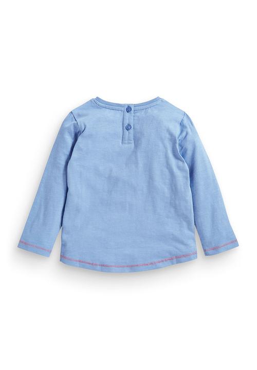 Next - Bouclé bunny t-shirt Mid Blue
