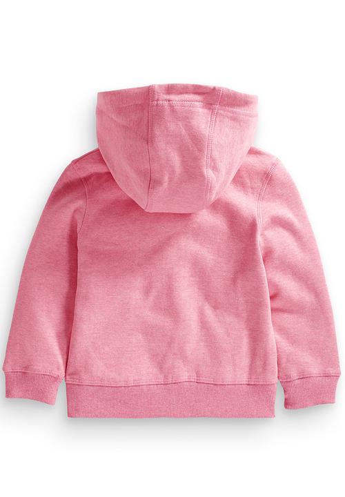 Next - Zip through sweater Mid Pink